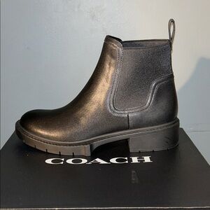 Coach Women's Sleek Black Ankle Booties